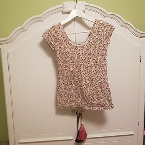 Sage green floral top
